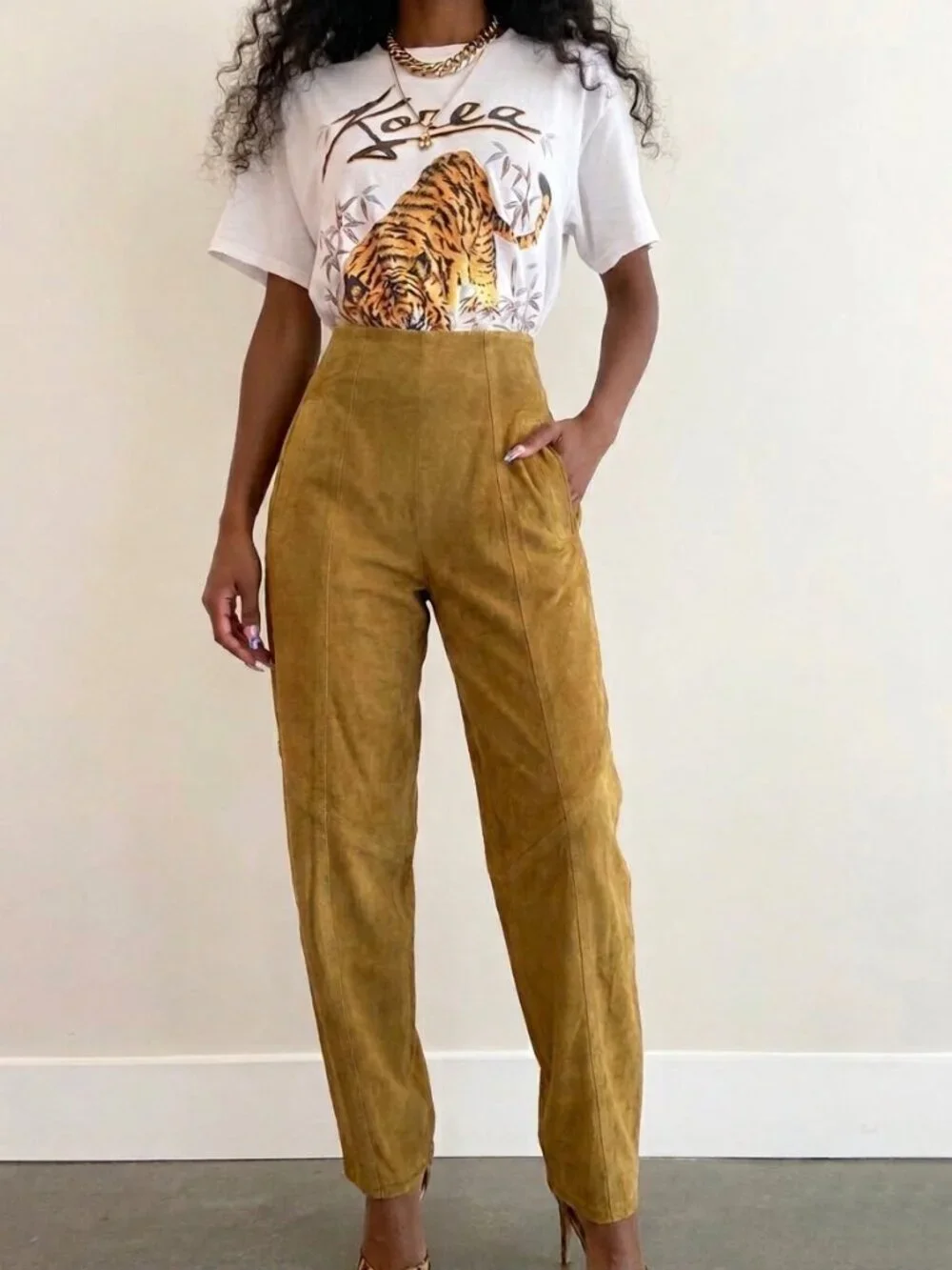 Vintage Danier Suede Pants - Picture 1 of 8